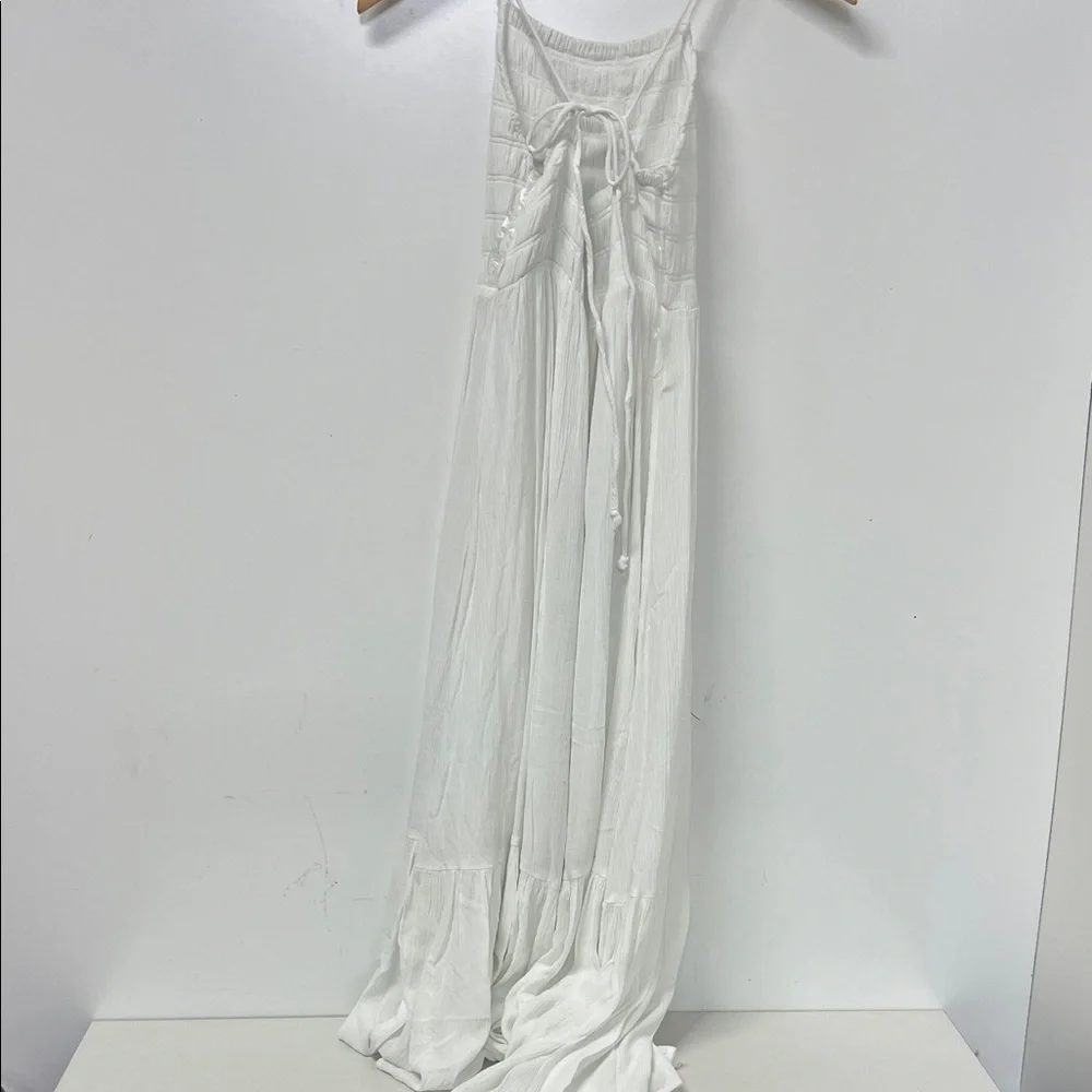 Z Supply Jazmin Maxi Dress, White, Strappy, Tierd, Lined, Small, Smocked Bodice - Picture 9 of 10